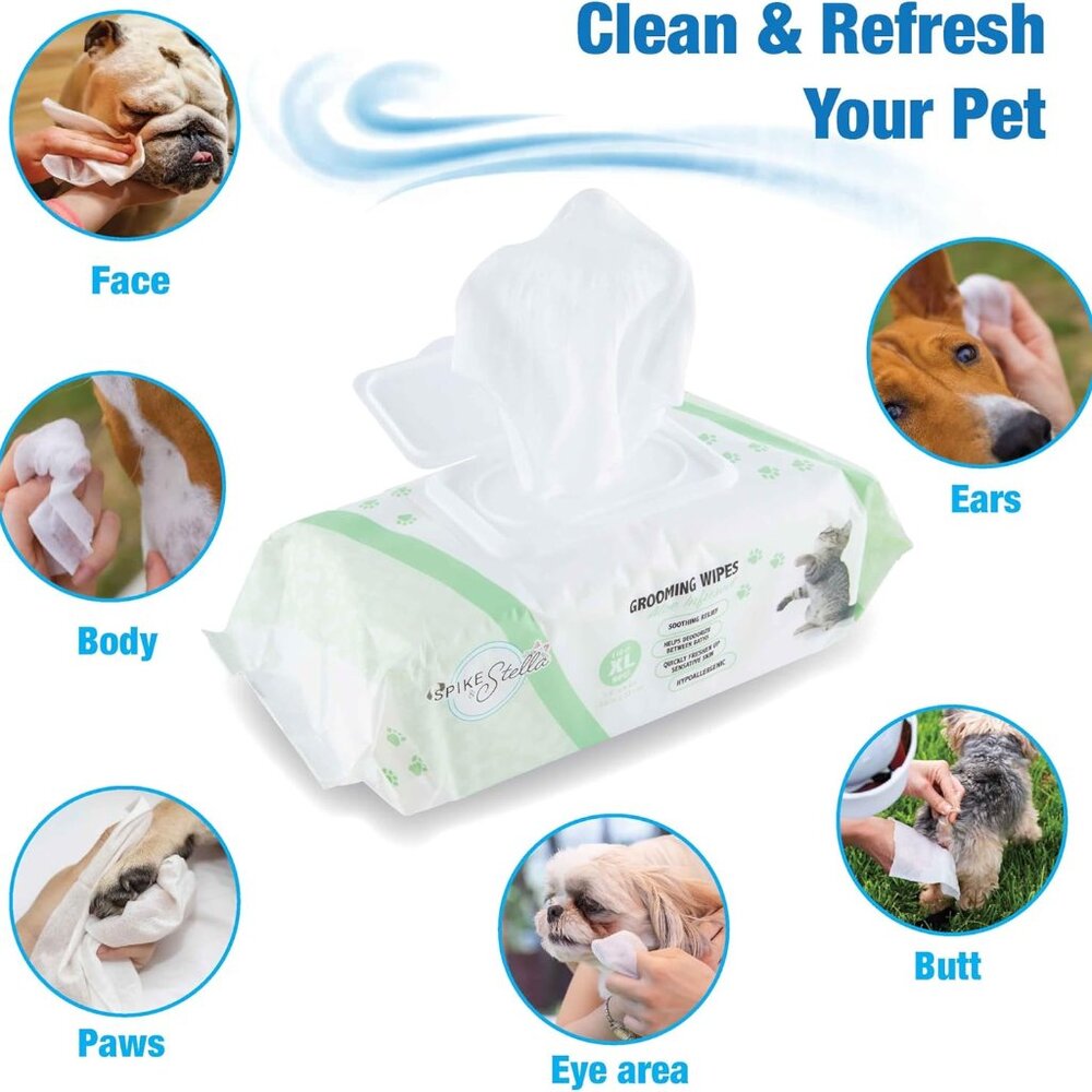 110 Pack Pet Grooming Wipes - Large & Extra-Large Sizes - Lavender, Aloe, & Unsc - Picture 4 of 10